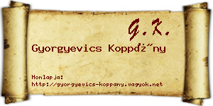Gyorgyevics Koppány névjegykártya